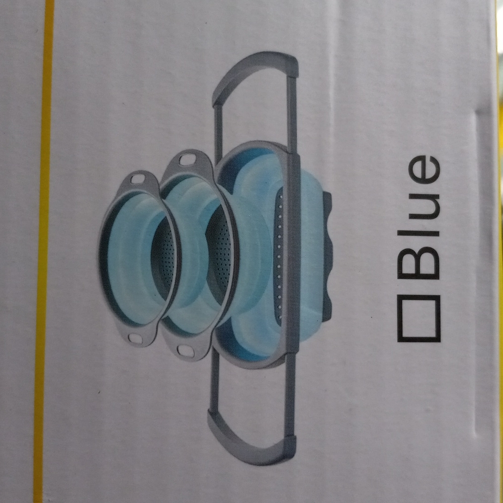 Collapsible Colander Set 3pcs Blue or red